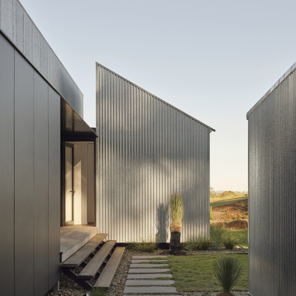 Corrugated steel entry