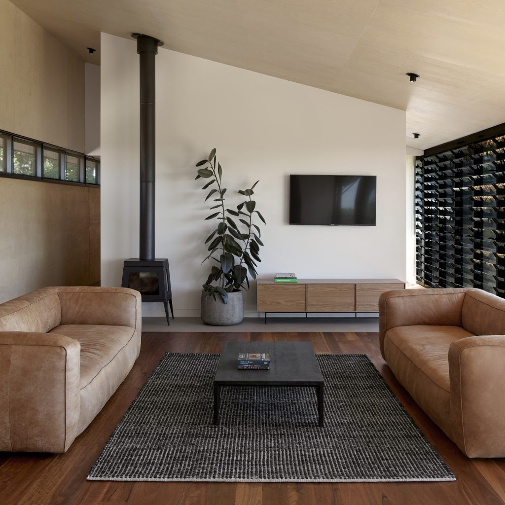 contemporary design, rammed earth
