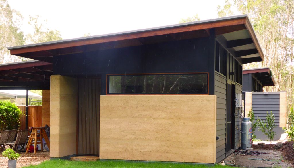 Rammed earth cottage, northern NSW