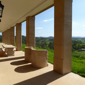 Columns of rammed earth, Gympie