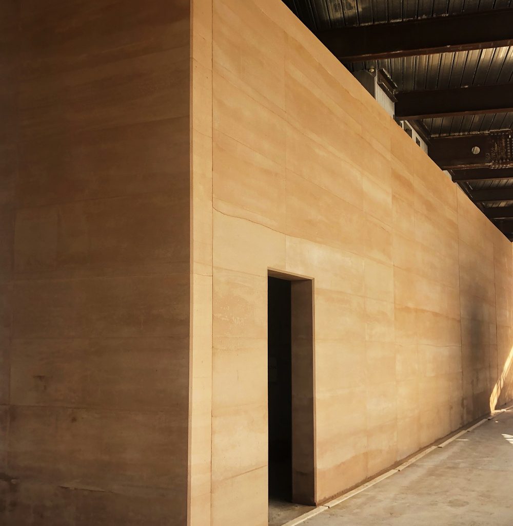 Rammed earth at the Sydney Modern Project